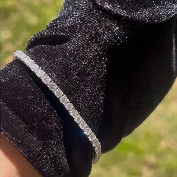 3mm Moissanite Tennis Bracelet 6 Carats 925 - Picture 4 of 5